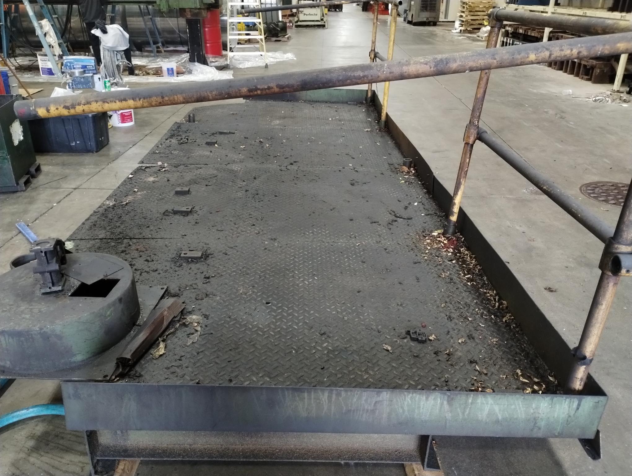 Industrial platform before cleaning